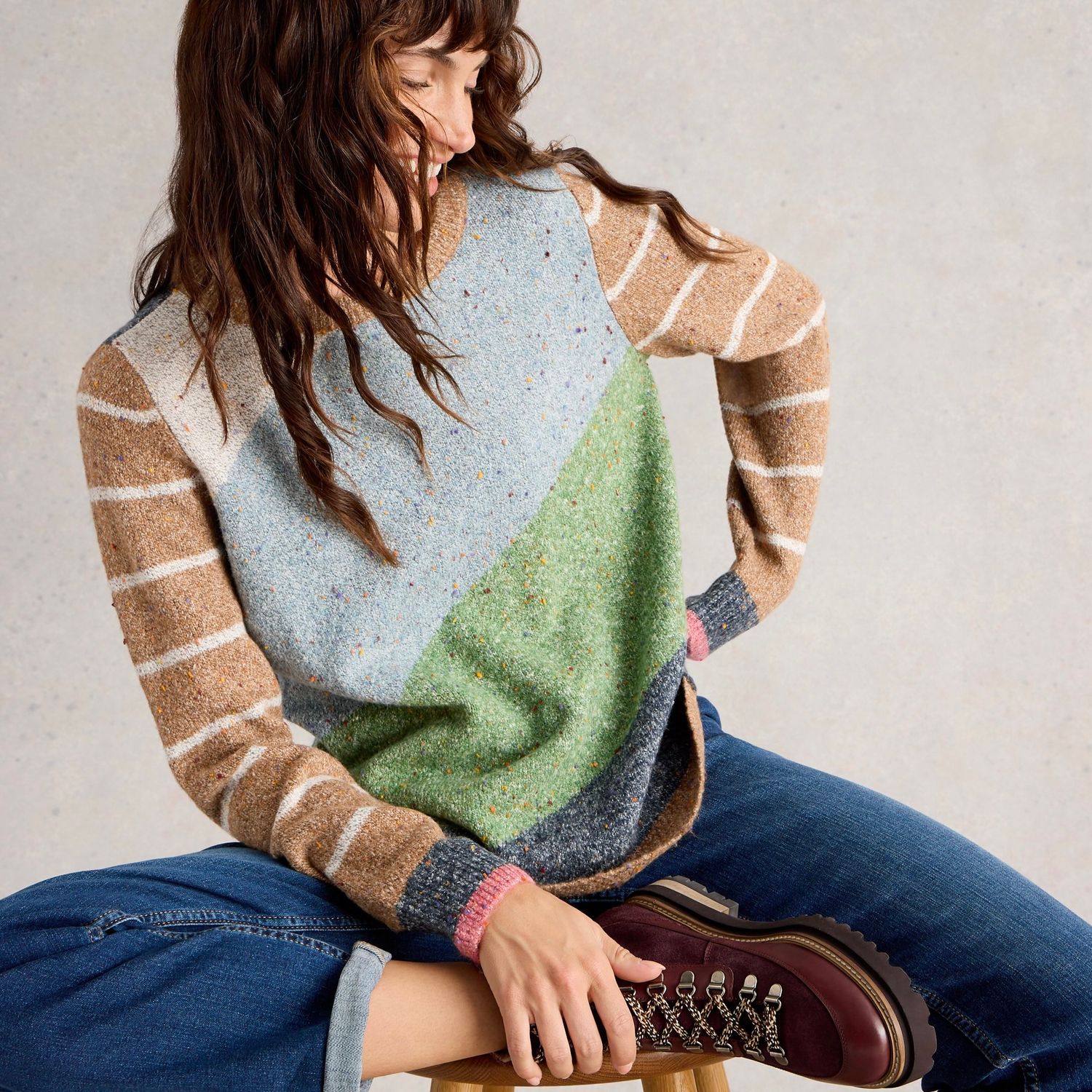 Talia Striped Arm Sweater