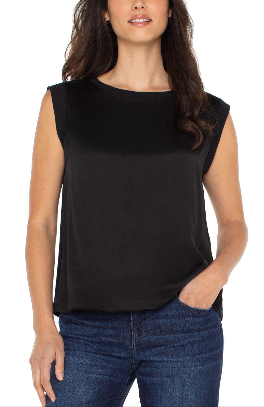 Slvs Woven Knit Top