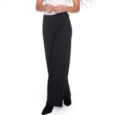 Pin Stripe Ponte Wide Leg Pant