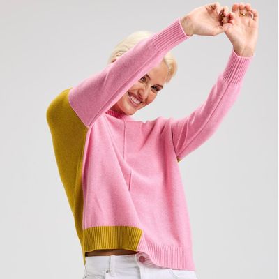 Colour Block Trim Sweater
