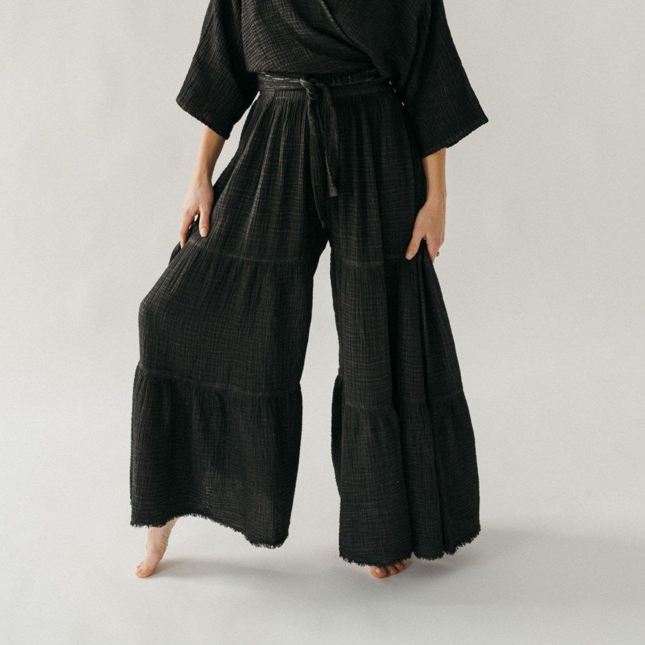 Crinkle Skirt Pants