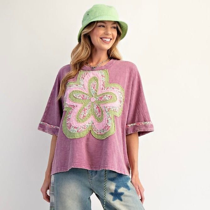 Flower Patch Washed Slub Top