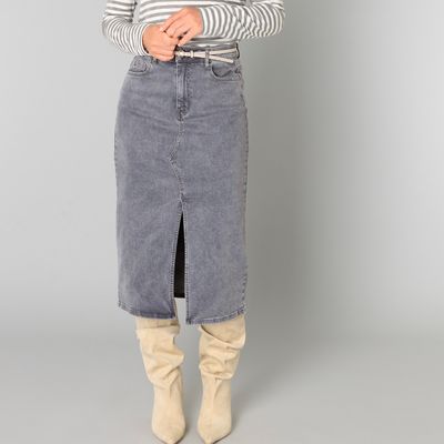 Barbara Vintage Wash Denim Skirt
