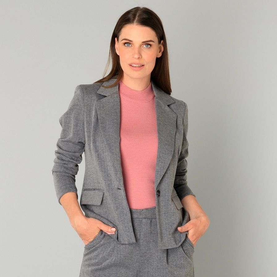 Barbara Shimmer Pinstripe Blazer