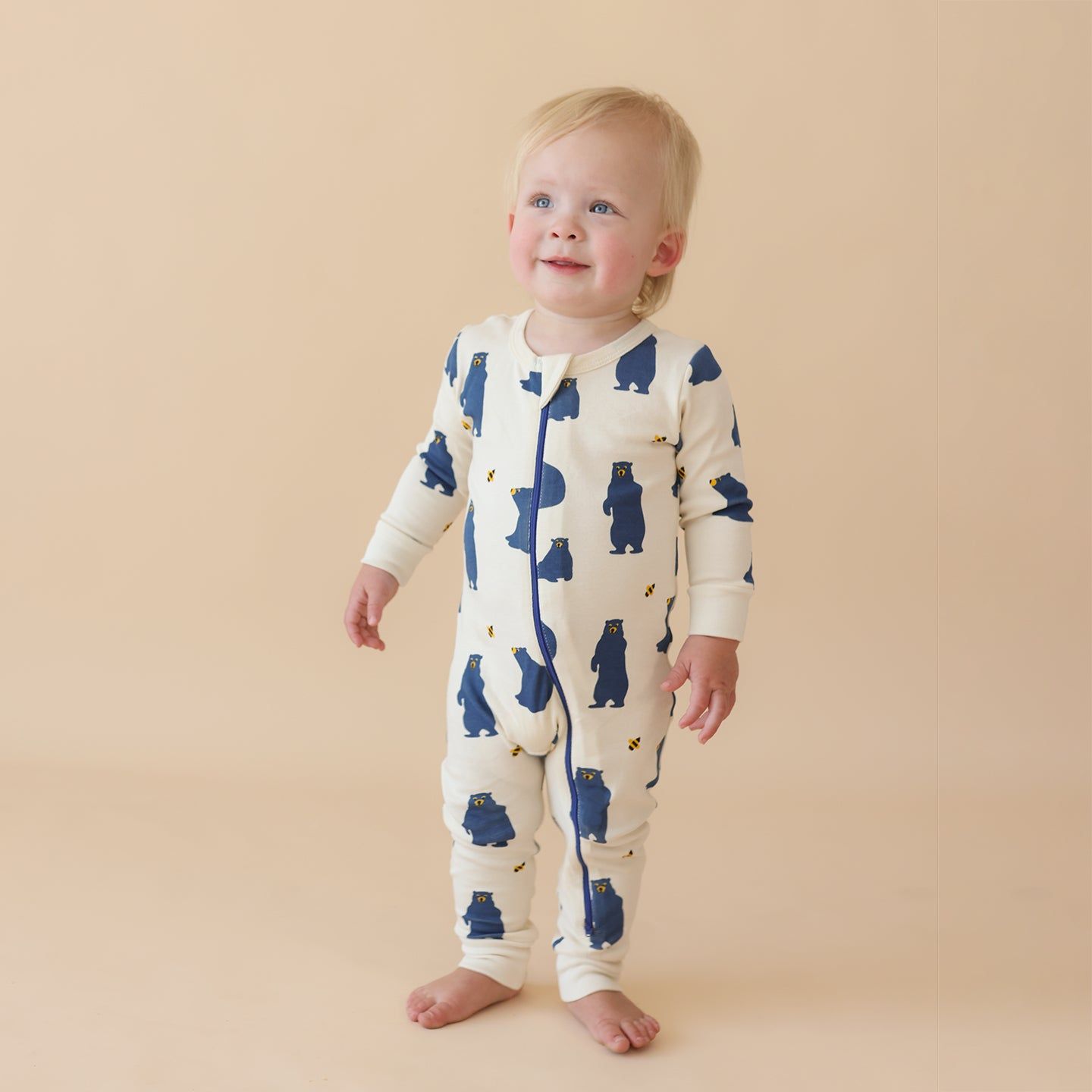 🇨🇦 Organic Signature Print &#39;2-Way&#39; Zip Romper