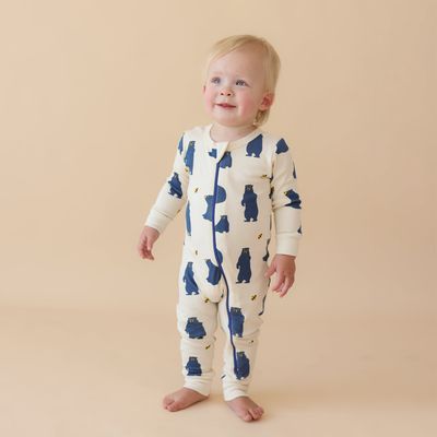 🇨🇦 Organic Signature Print &#39;2-Way&#39; Zip Romper