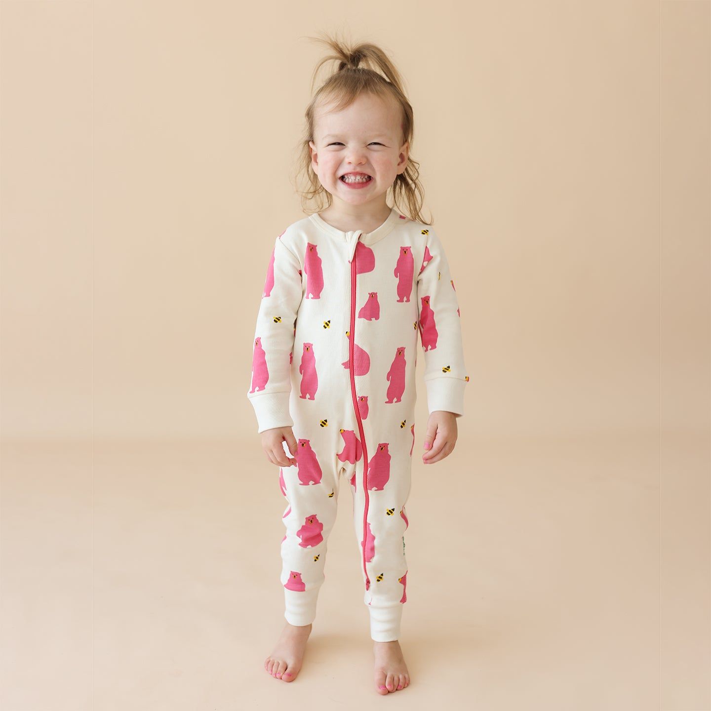 🇨🇦 Organic Signature Print &#39;2-Way&#39; Zip Romper