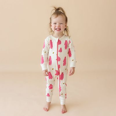 🇨🇦 Organic Signature Print &#39;2-Way&#39; Zip Romper