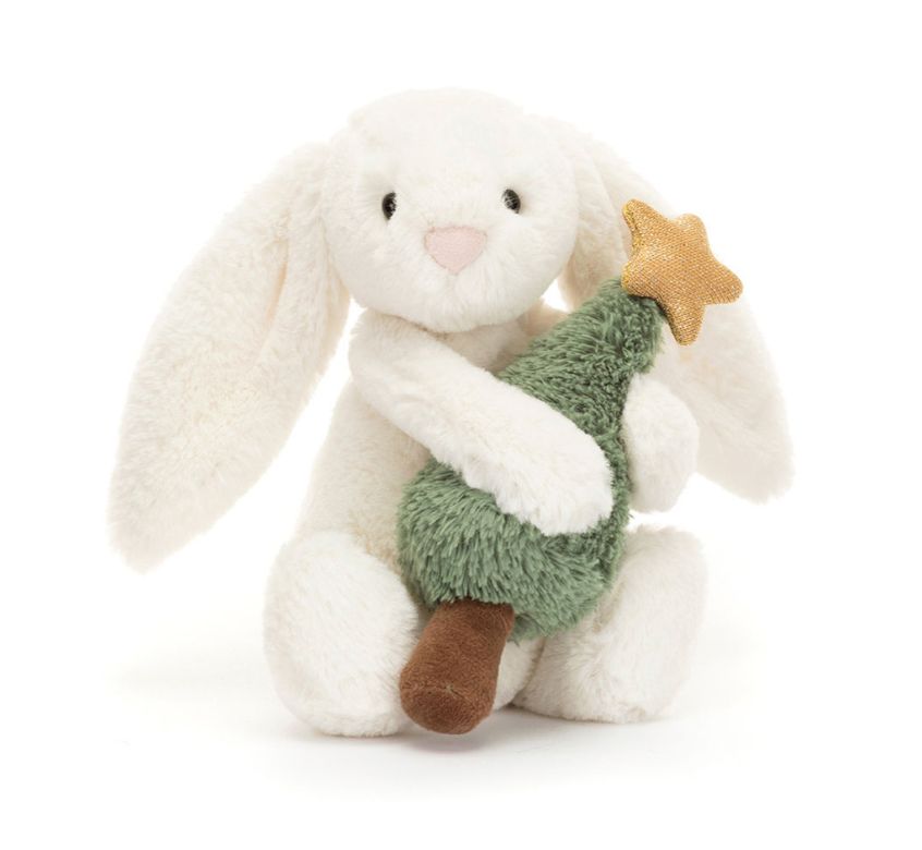Bashful Bunny with Christmas Tree