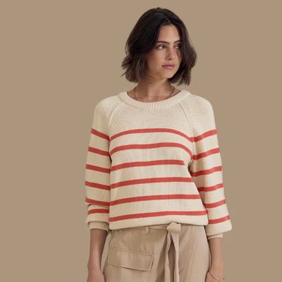 Ghita Striped Crew Sweater