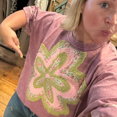 Flower Patch Washed Slub Top
