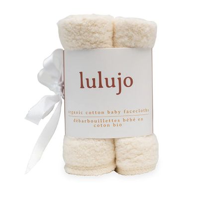 Lulujo Organic Cotton Wash Cloths, 4pk