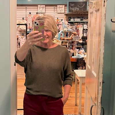 Ballet Neck Slouchy Sweater