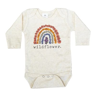 Onesie, &quot;Wildflower&quot; Nature Rainbow