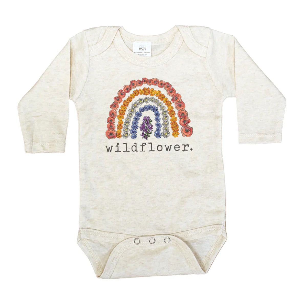 Onesie, &quot;Wildflower&quot; Nature Rainbow