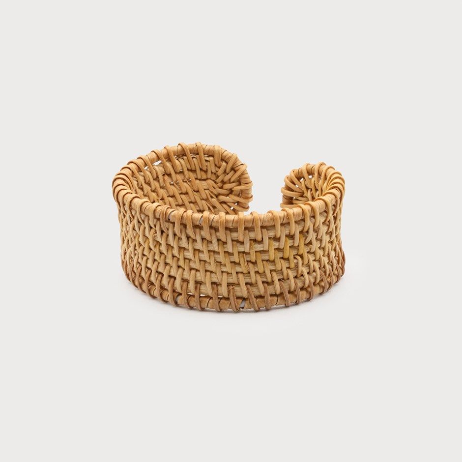 🇨🇦 Rafia Bangle (2 colours), Color: Tan