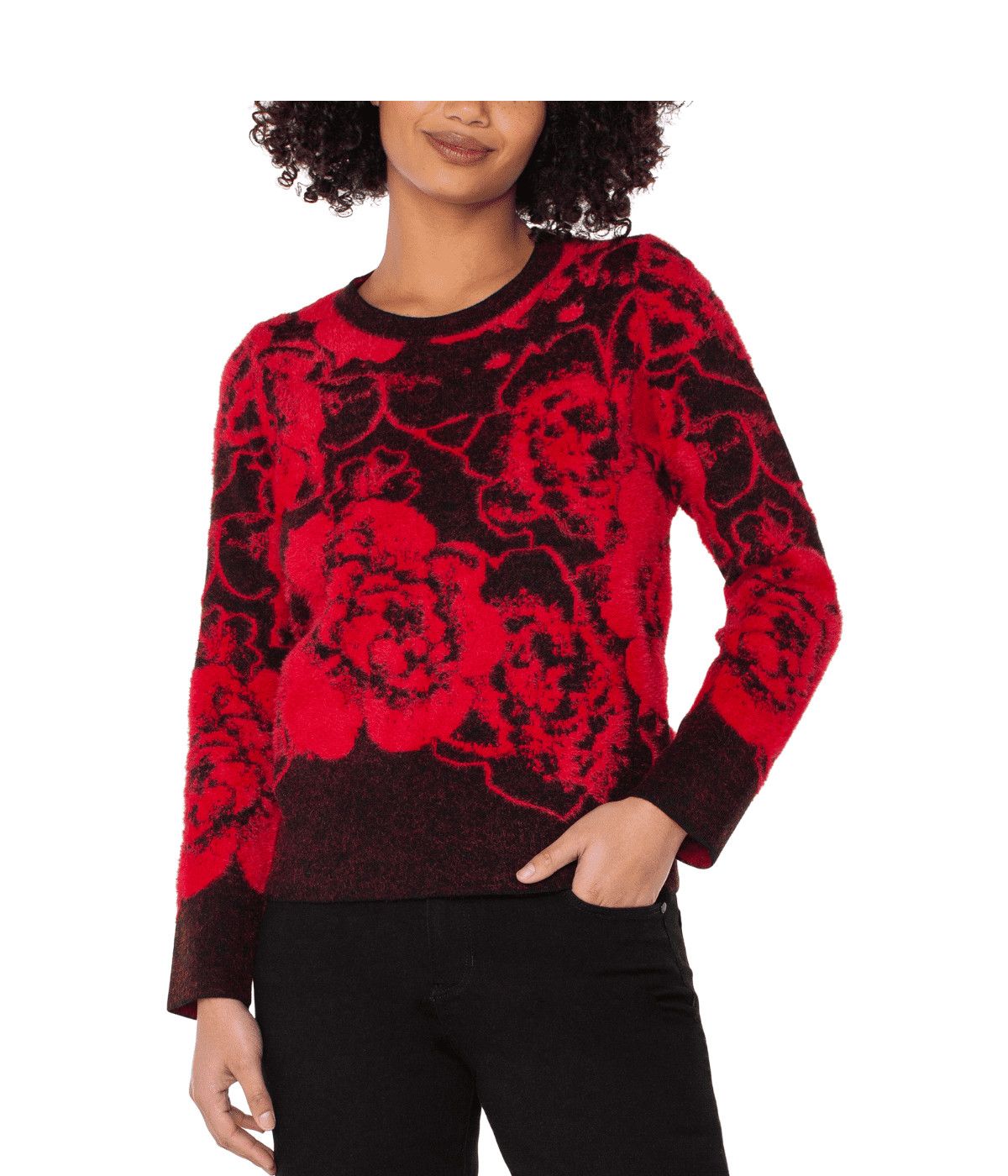 Floral Crew Neck Sweater