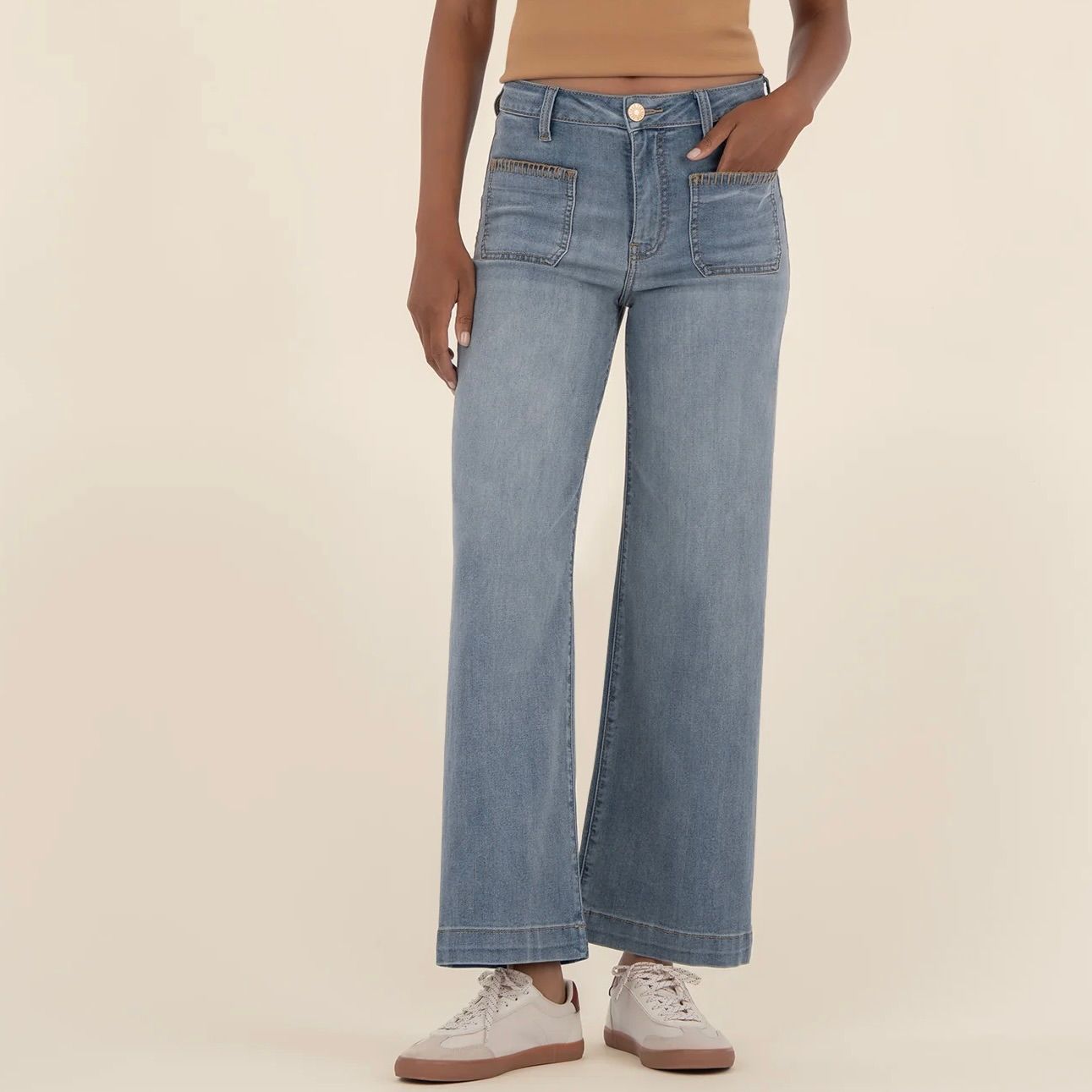 Meg Wide Leg, Front Patch Pocket Jean, Invaluable