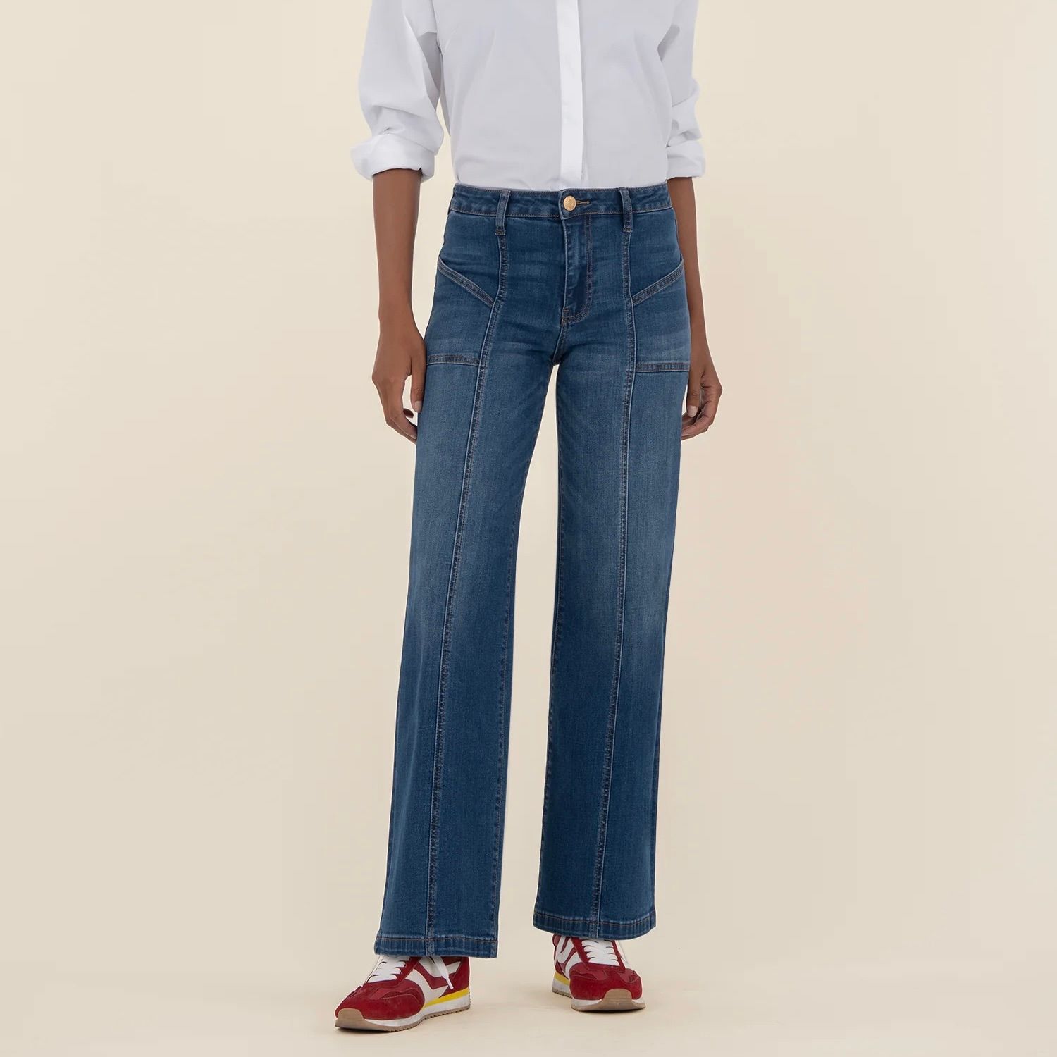 Jean Wide Front Seam Patch &amp; Pockets, Align