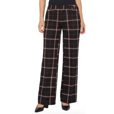 Kelsey Wide Leg Plaid Trouser