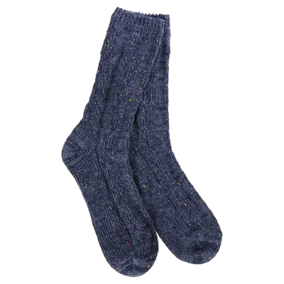 World&#39;s Softest Weekend Ragg Cable Crew Socks (3 colours)
