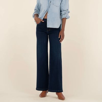 Jean High Rise, Wide Leg Clean Hem Jean, 31.5&quot;, Attributable