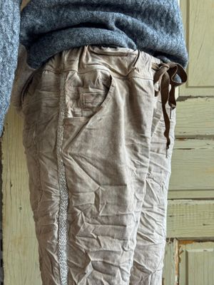 Braided Detail Crinkle Pant (2 colours)