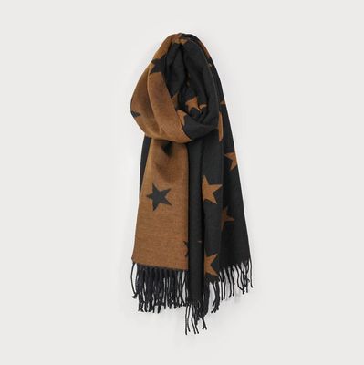Soft &amp; Warm Reversible Scarf w/ Stars