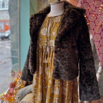 Leopard Faux Fur Jacket