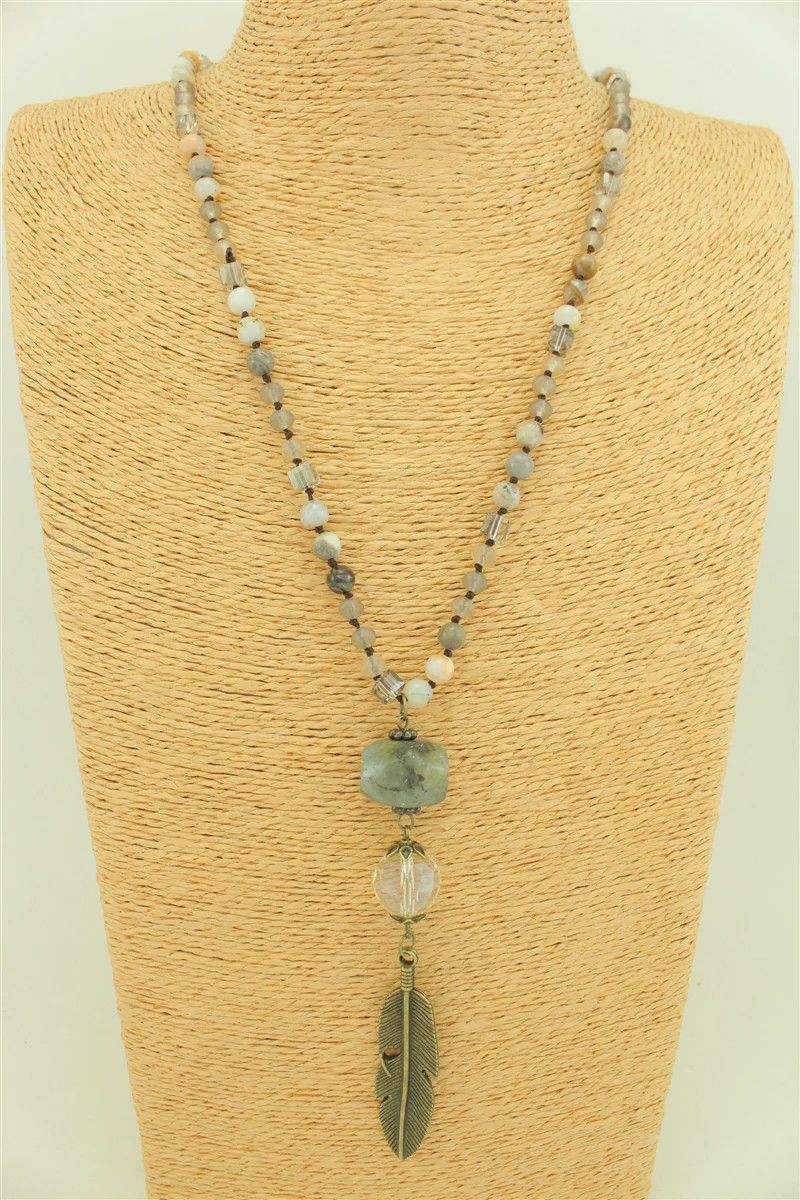 Feather Pendant Necklace