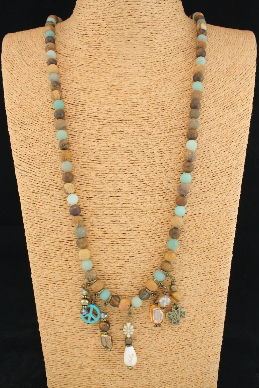 Beaded Charm Style Necklace