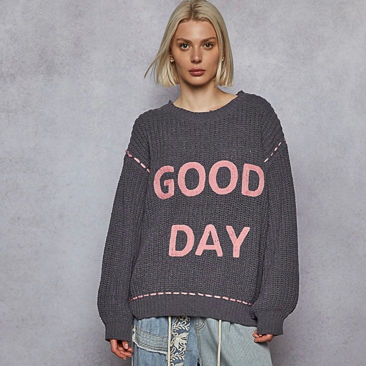 Good Day Knit Pullover Sweater