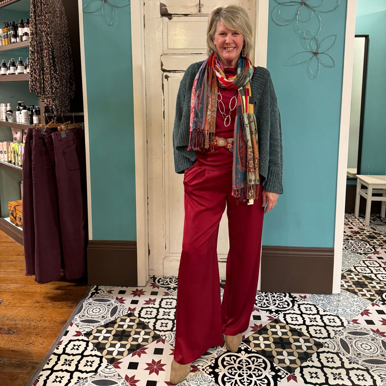 🇨🇦 Fiona Satin Wide Leg Pant