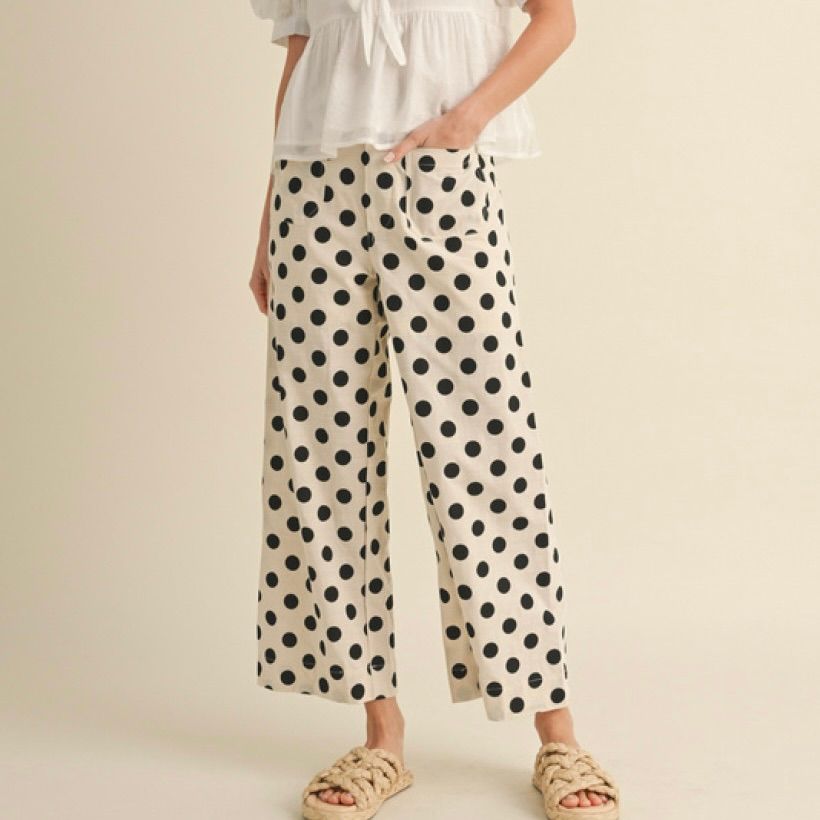 Polka Dot Wide Leg Pant