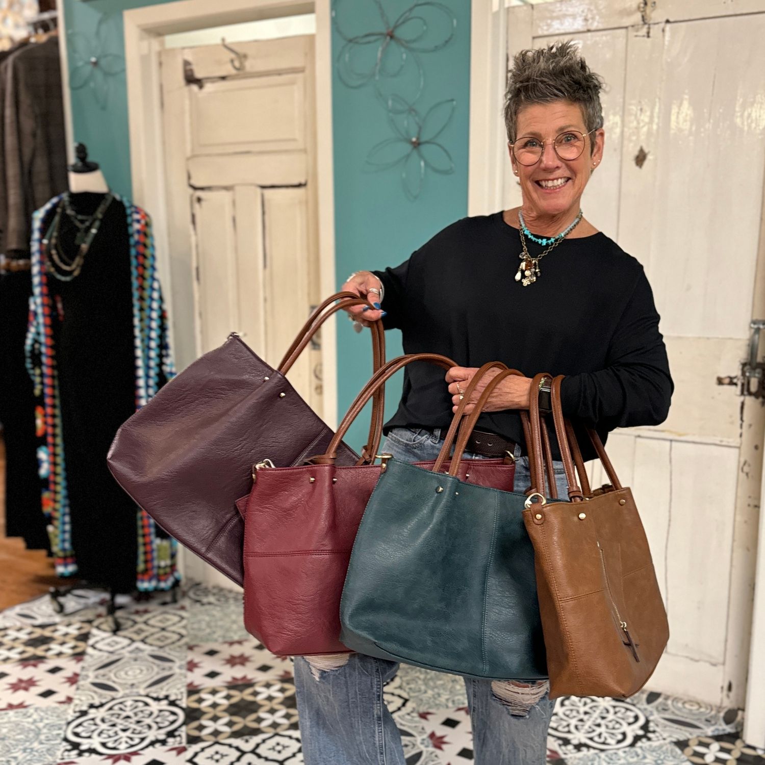 Vegan 'Earthy' 3 in 1 Tote Bags (12 colours)