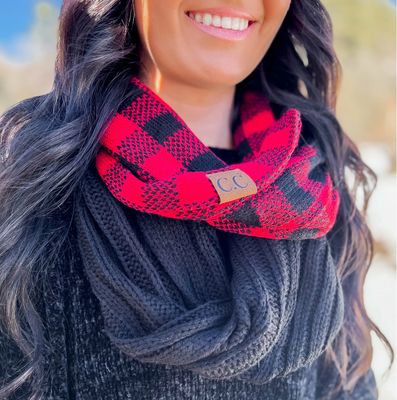 Buffalo Check Knit Scarf