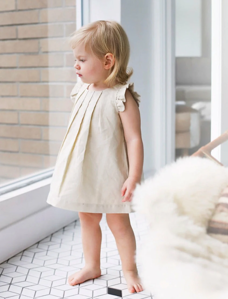 🇨🇦 Box Pleat Linen Dress (2 colours) - SALE-