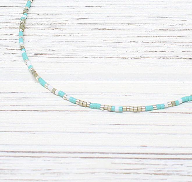 🇨🇦 Turquoise Miyuki Beaded Necklace