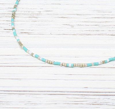 🇨🇦 Turquoise Miyuki Beaded Necklace
