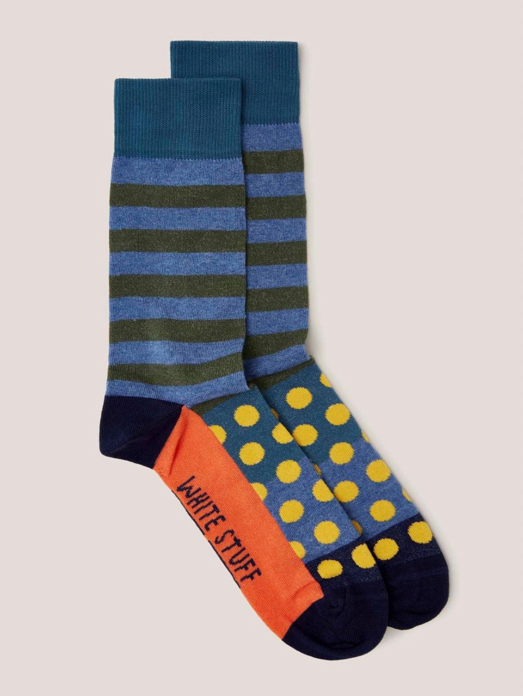 Block Stripe Spot Sock
