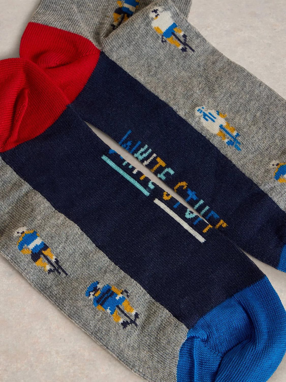 Cycling Sock, Grey Multi