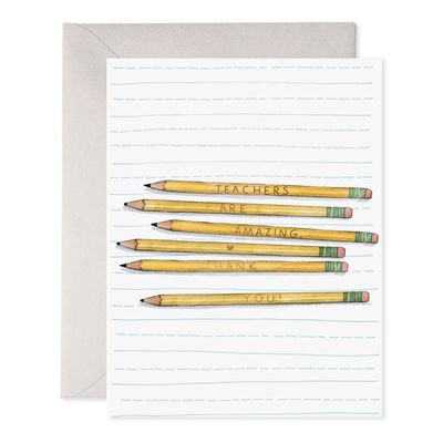 Teacher Pencil Greeting Card