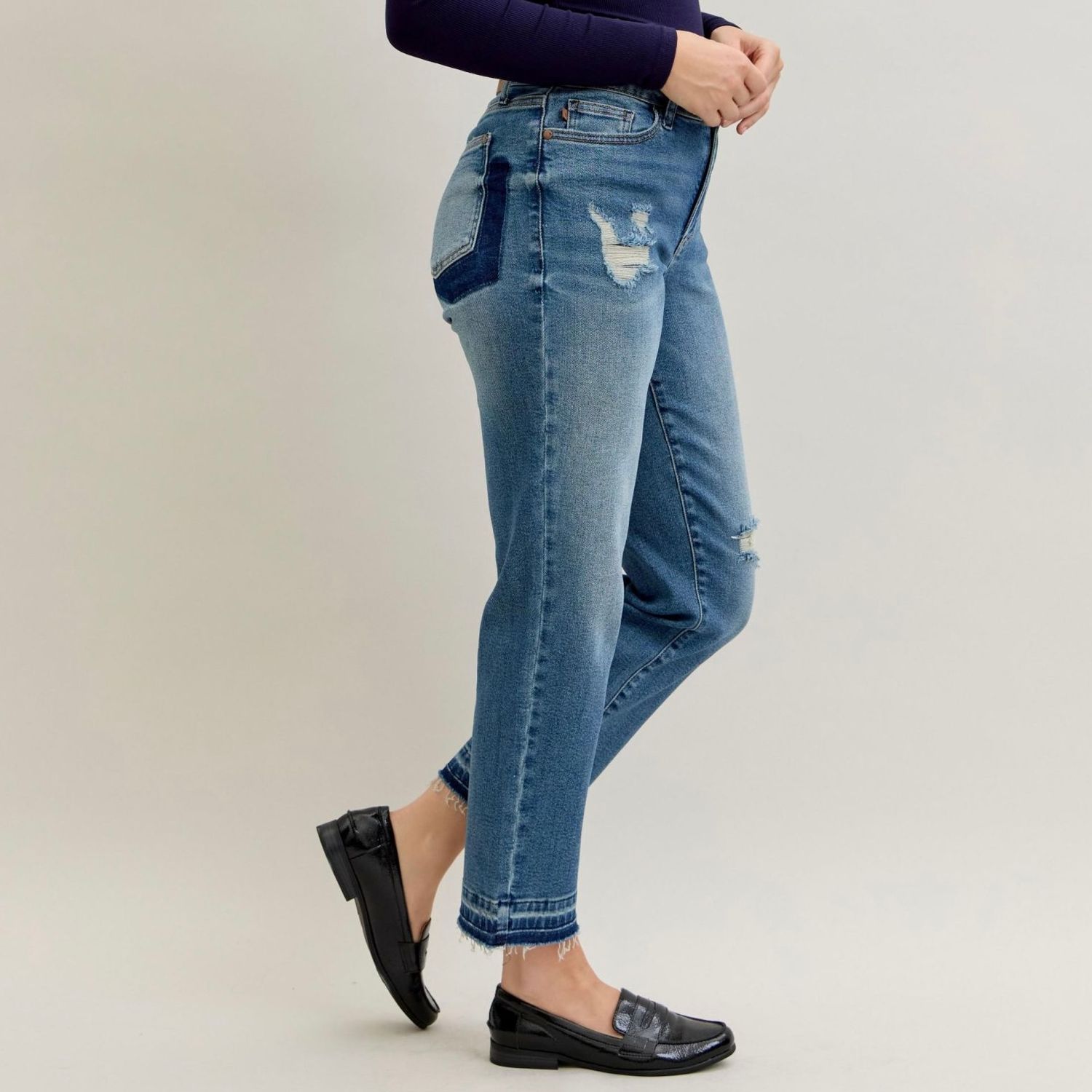 Boyfriend Patch Pocket Jean - SALE -
