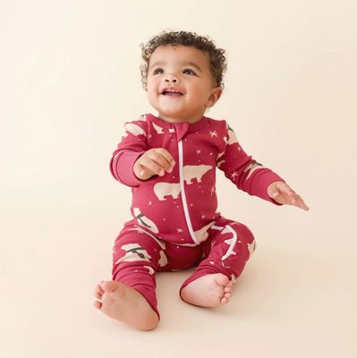 🇨🇦 Organic 2-Way Zip Sleeper, Polar Bears