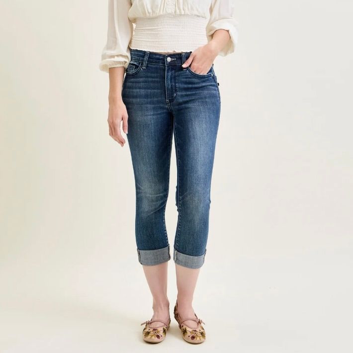 Maddy Fold Up Cuff, Slim Leg Jean