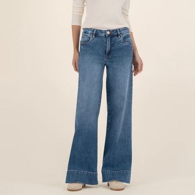 Maya Wide Leg, Back Darts Wide Hem Jean, Amuse
