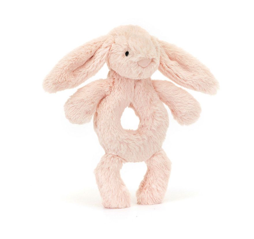 Bashful Bunny Ring Rattle, Blush