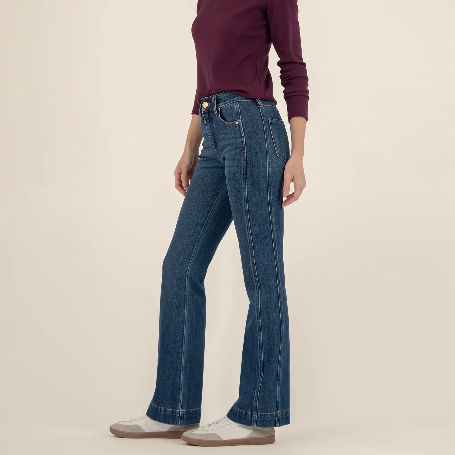 Natalie HR Bootcut Side Inset Wide Hem, Alliance