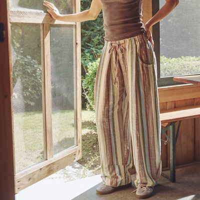 Chambers Laidback Stripe Pull-On Pants