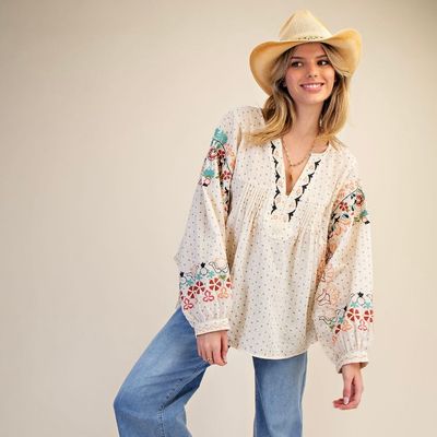 Emboidery Detailed Blouse